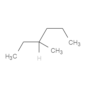 Strukturformel 3-Methylhexan