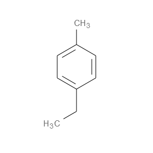 Structural Formula 1-Ethyl-4-methylbenzene