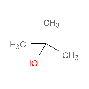 Strukturformel 2-Methyl-2-propanol