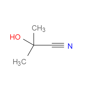 Structural Formula 2-Hydroxy-2-methylpropanenitrile