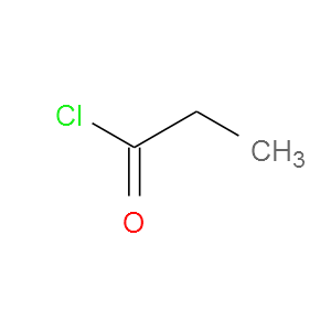 Strukturformel Propanoylchlorid